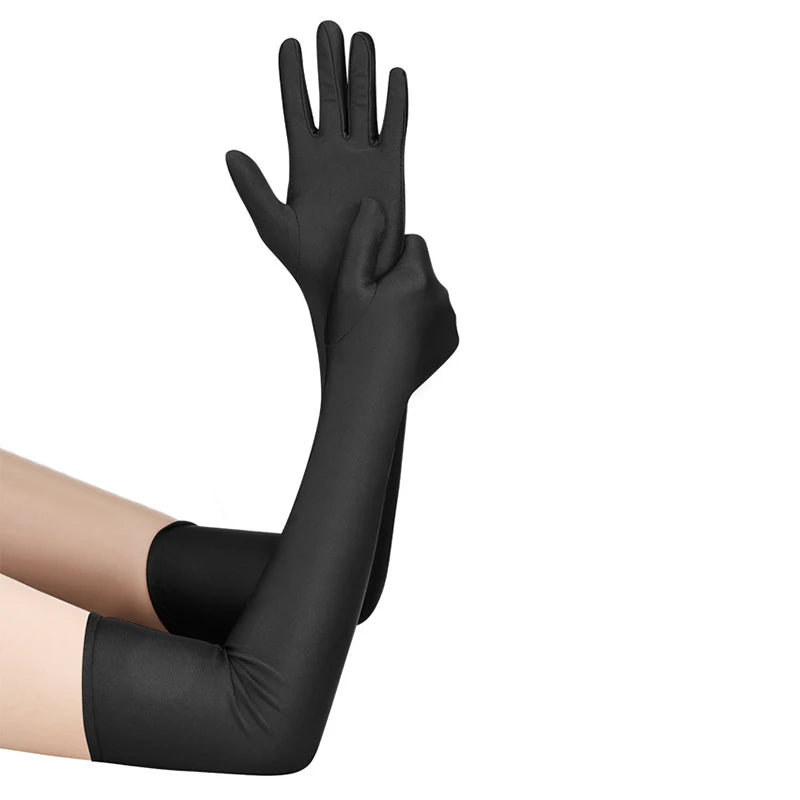 Elbow-Length Spandex Gloves | Party, Wedding & Performance Fashion Spandex Gloves QXL