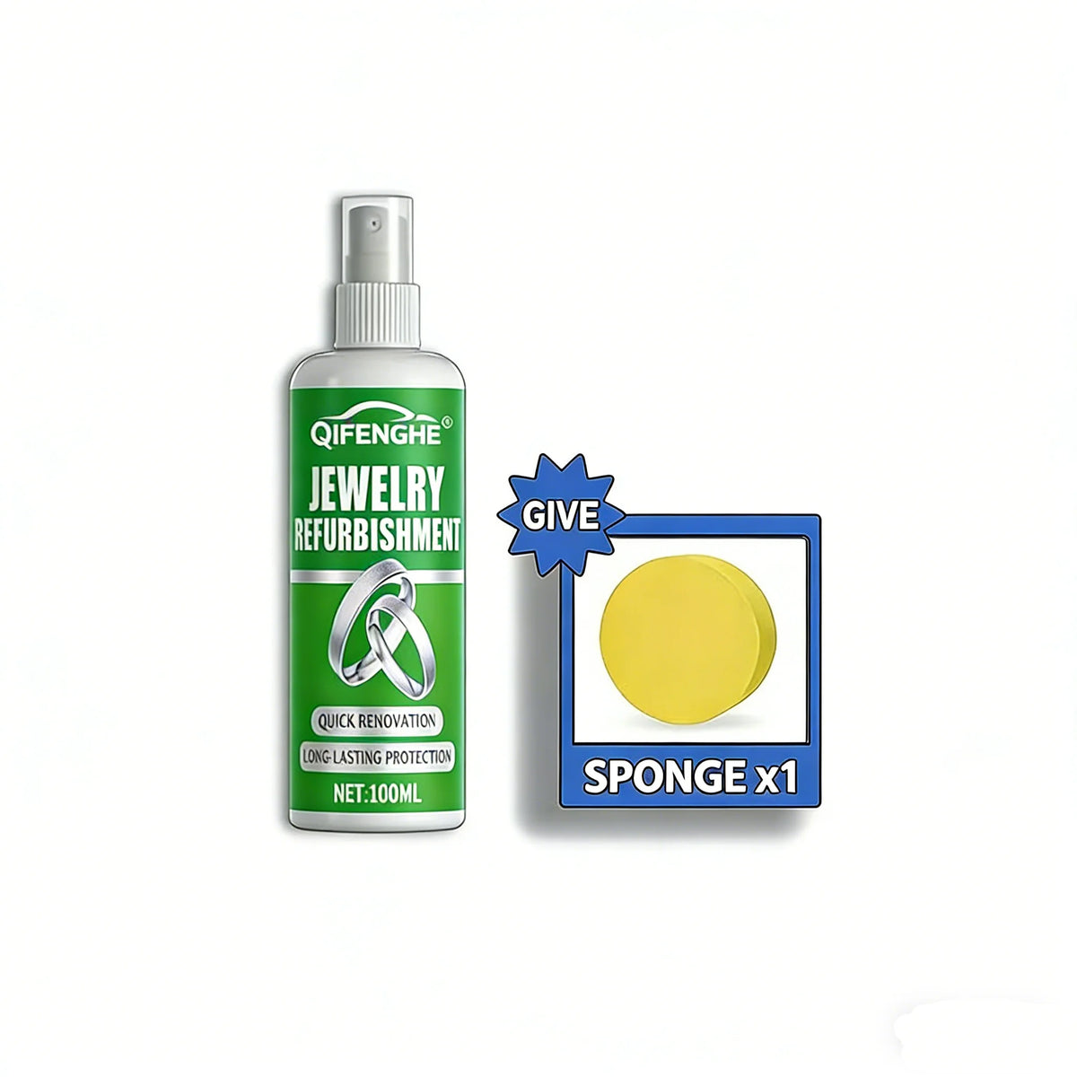 Jewelry Refurbishment Spray 100ml | Quick Cleaner & Restorer Jewelry Cleaner Spray QXL