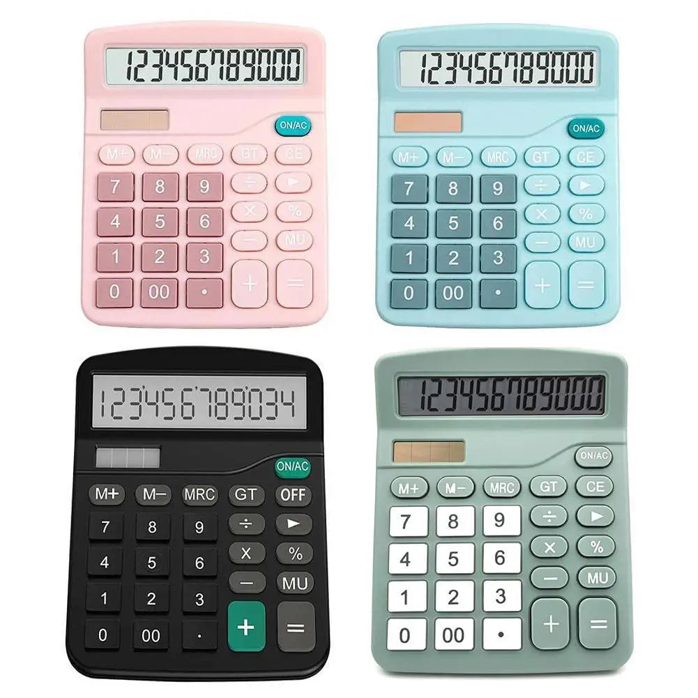 Solar & Battery Desktop Calculator | 12-Digit Large Display Desktop Calculator QXL
