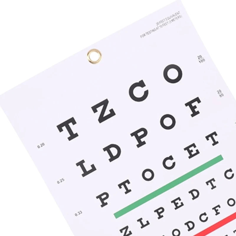 BMPEIC Snellen Eye Chart – Waterproof PVC Vision Test Wall Chart Vision Test Chart QXL