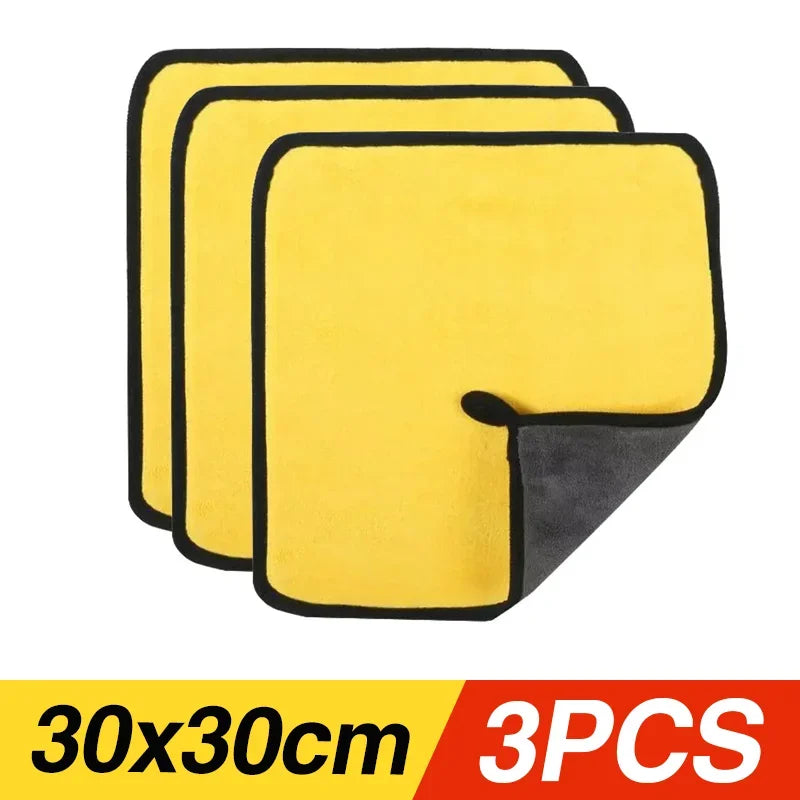 Microfiber Car Wash Towels – Absorbent Cloths 1–10 Pack Microfiber Car Towels QXL 3pcs 30x30cm