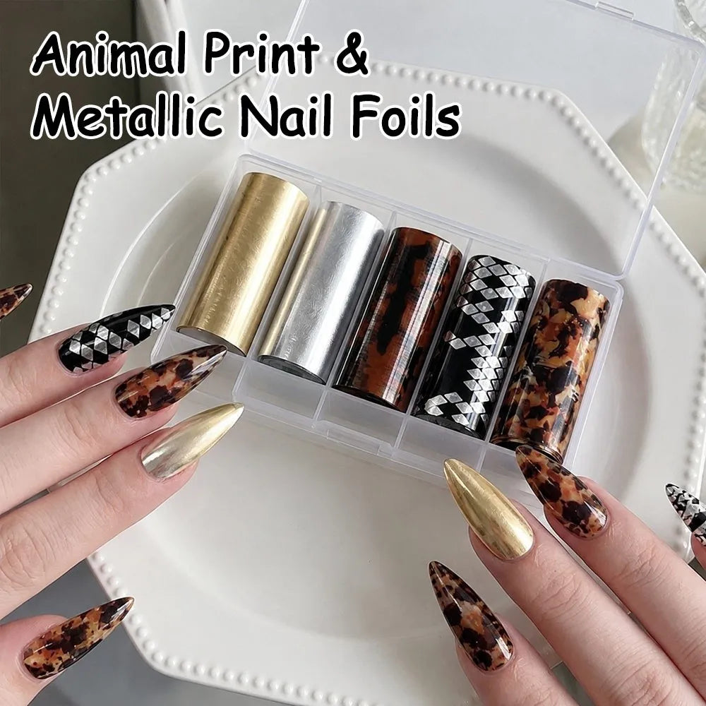 Lace Holographic Nail Foils | Black White Sequin Nail Stickers Nail Foil Stickers QXL