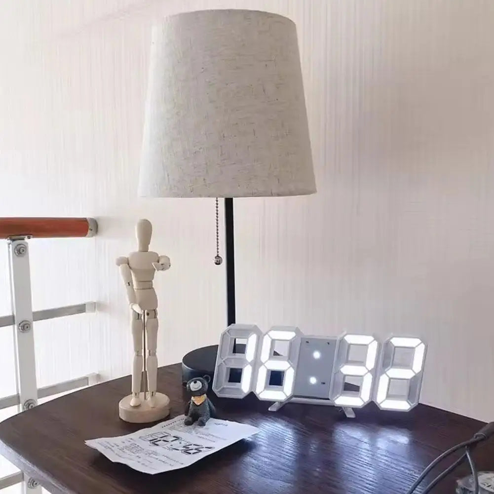 3D LED Digital Alarm Clock – Auto Dimming, Date & Temp Display LED Alarm Clock QXL
