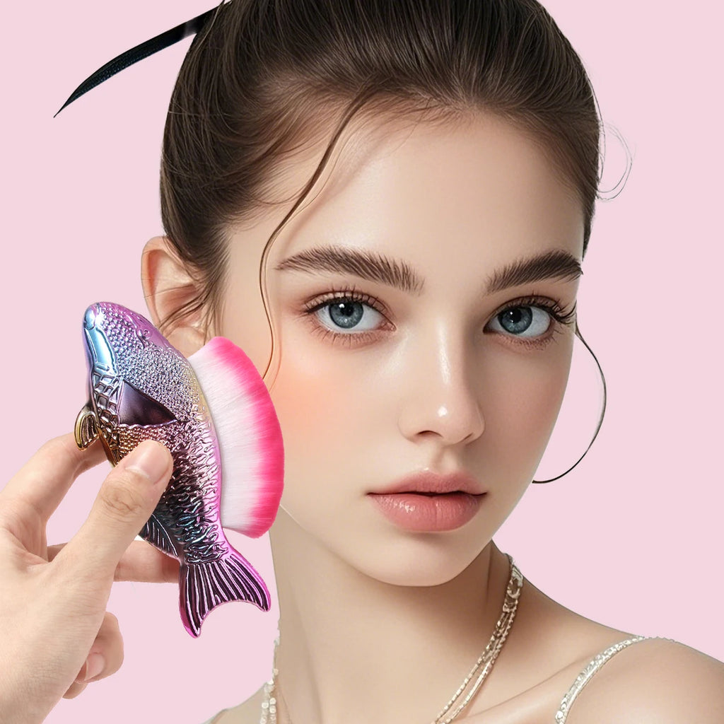 Fish-Shaped Rainbow Gradient Makeup Brush Set – 2 Pack Makeup Brush Set QXL