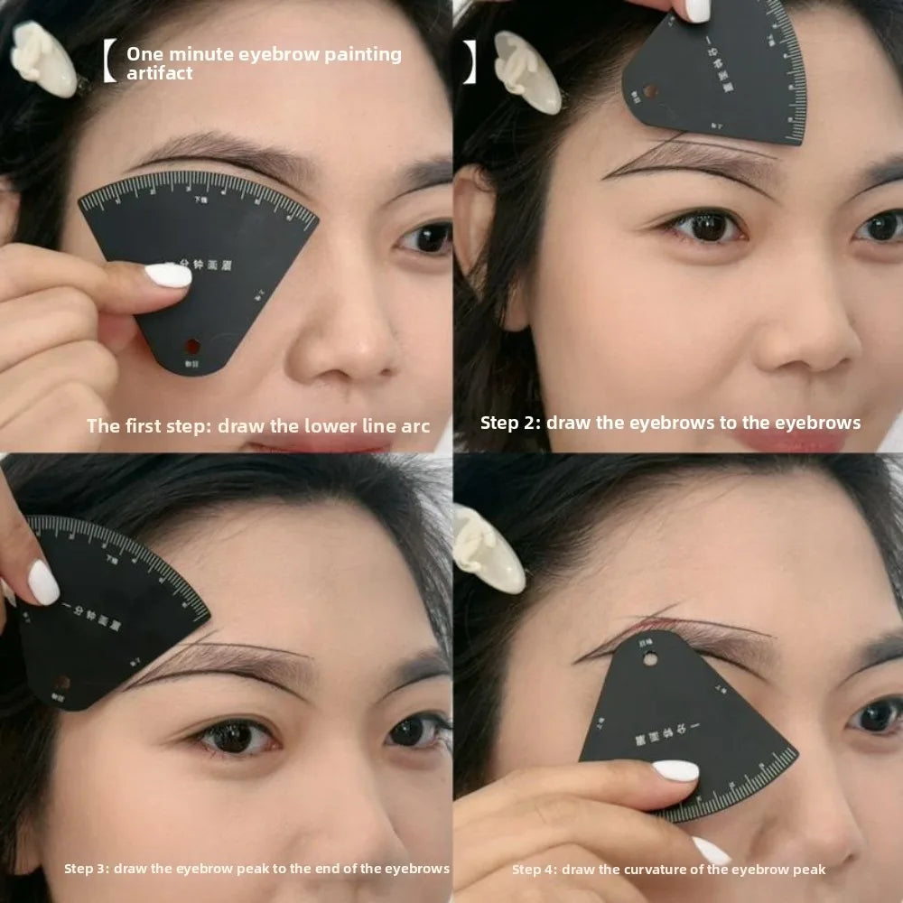 Metal Eyebrow Shaping Stencil & Drawing Guide Ruler Eyebrow Stencil Ruler QXL