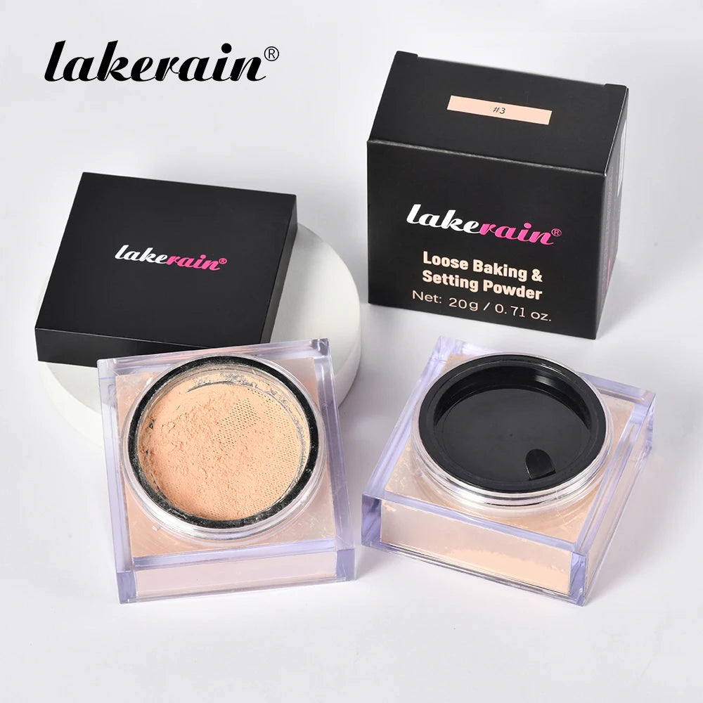 Lakerain Loose Setting Powder – Matte Oil Control, 20g Loose Setting Powder QXL