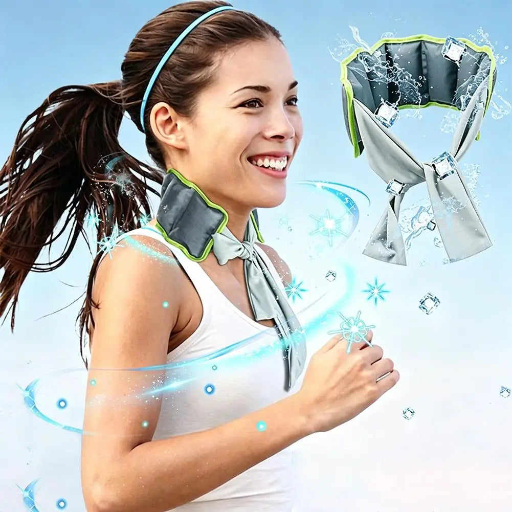 Reusable Cooling Ice Neck Wrap Scarf for Outdoor Activities Cooling Neck Wrap QXL