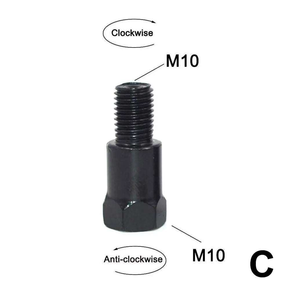 M10 to M10 Motorcycle Mirror Adapter Bolt | Thread Extender Mirror Adapter Bolt QXL Black