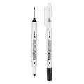 Deep Hole Long Nib Marker Pens | Double-Headed Woodworking Woodworking Marker Pen QXL Black 3Pcs