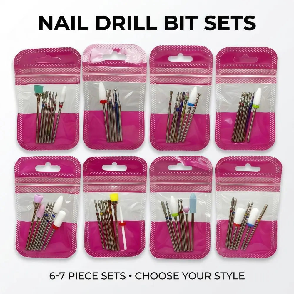 7-Piece Nail Drill Bit Set | Ceramic Diamond & Alloy Bits Nail Drill Bit Set QXL