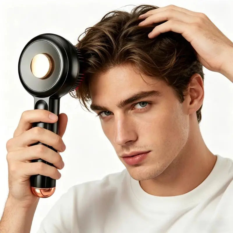 Electric Scalp Massager Comb | 630nm Red Light & Serum Dispenser Scalp Massager Comb QXL