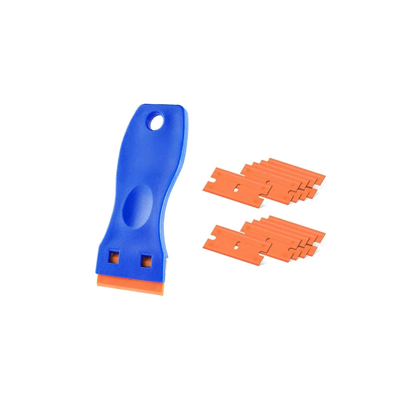 Razor Blade Scraper – Sticker & Adhesive Remover for Glass Surface Scraper Tool QXL 1 and 10pcs