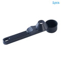 Protein Powder Sliding Spoon | Spill-Proof Long Handle Scoop Powder Measuring Spoon QXL 1pcs Black