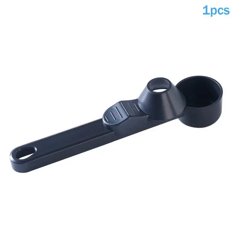 Protein Powder Sliding Spoon | Spill-Proof Long Handle Scoop Powder Measuring Spoon QXL 1pcs Black