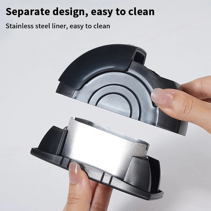 Car Door Ashtray with Lid & Stainless Steel Liner | Black Car Interior Accessory QXL