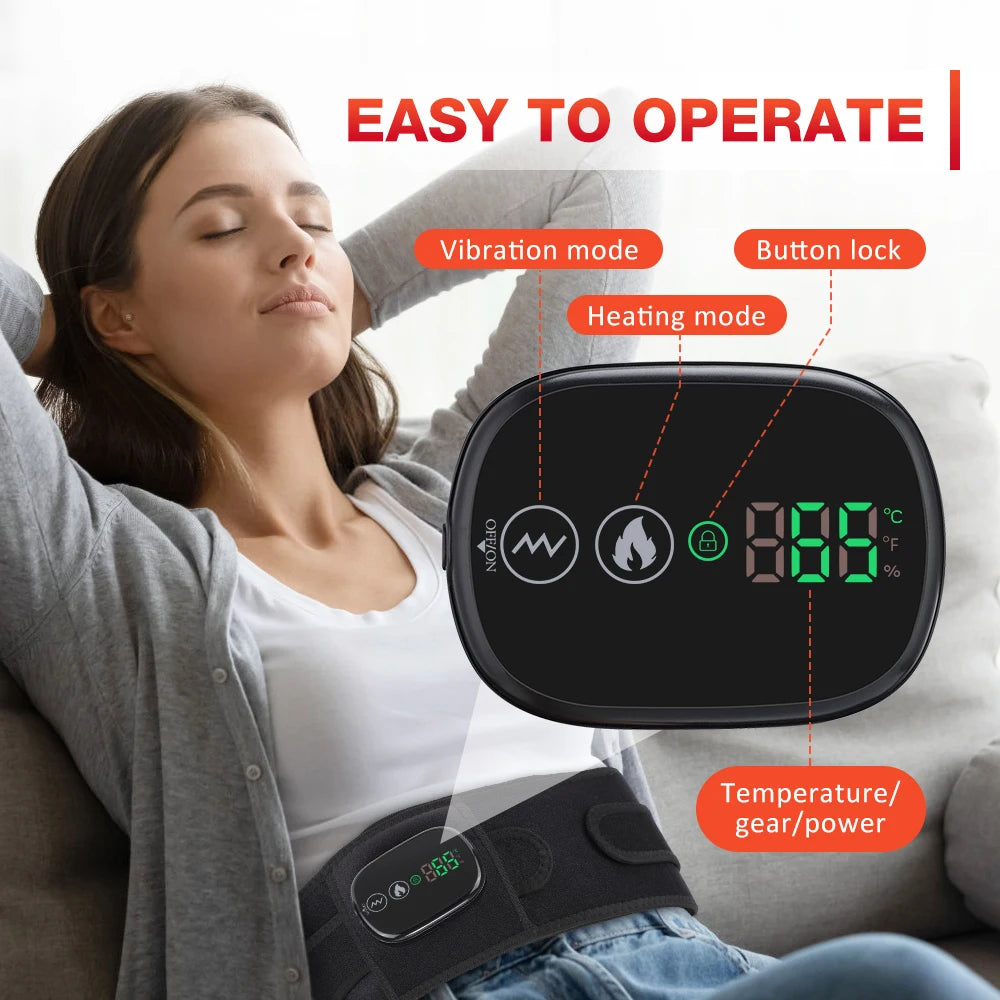 Hailicare Cordless Heated Waist Massage Belt | Red Light Therapy Heated Massage Belt QXL
