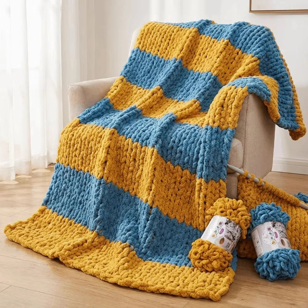 100g Soft Polyester Knitting Yarn | DIY Blankets & Scarves Hand Knitting Yarn QXL