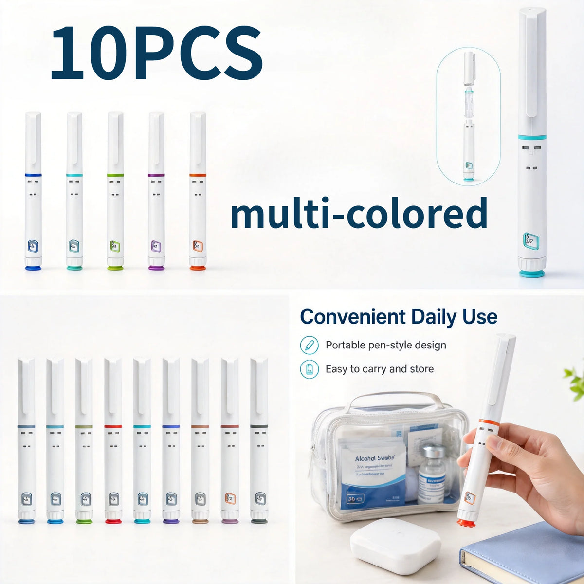 10-Pack Disposable Sterile Injection Pens 60IU 3ml Dose Control Disposable Injection Pen QXL