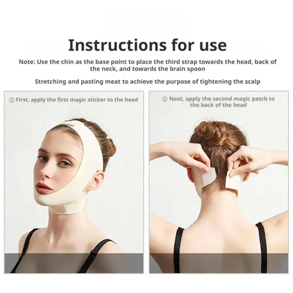V-Shape Face Lifting Slimming Bandage Belt | Chin Contour Face Slimming Bandage QXL