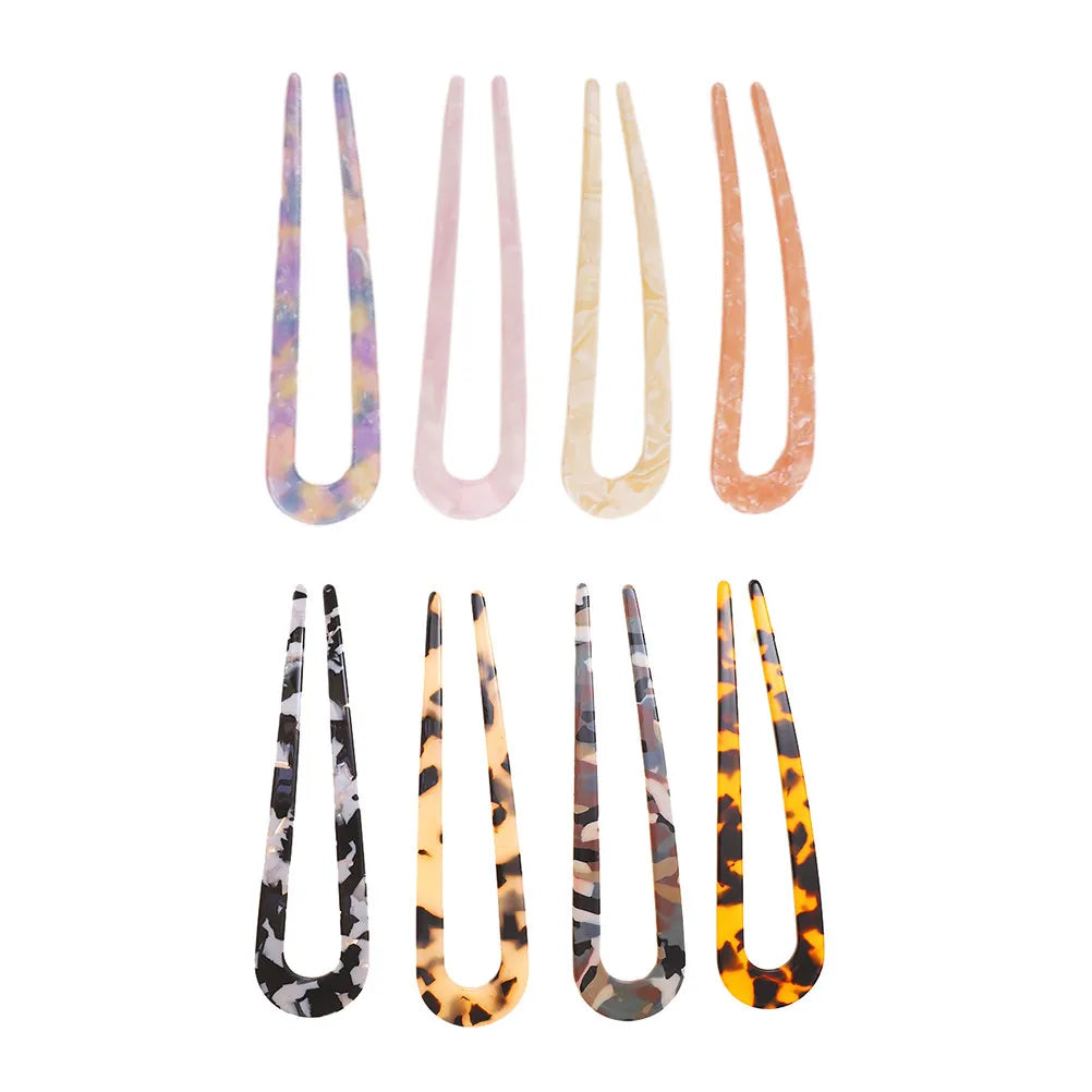 8-Pack Han Style U-Shape Hair Sticks for Buns & Updos U-Shape Hair Sticks QXL