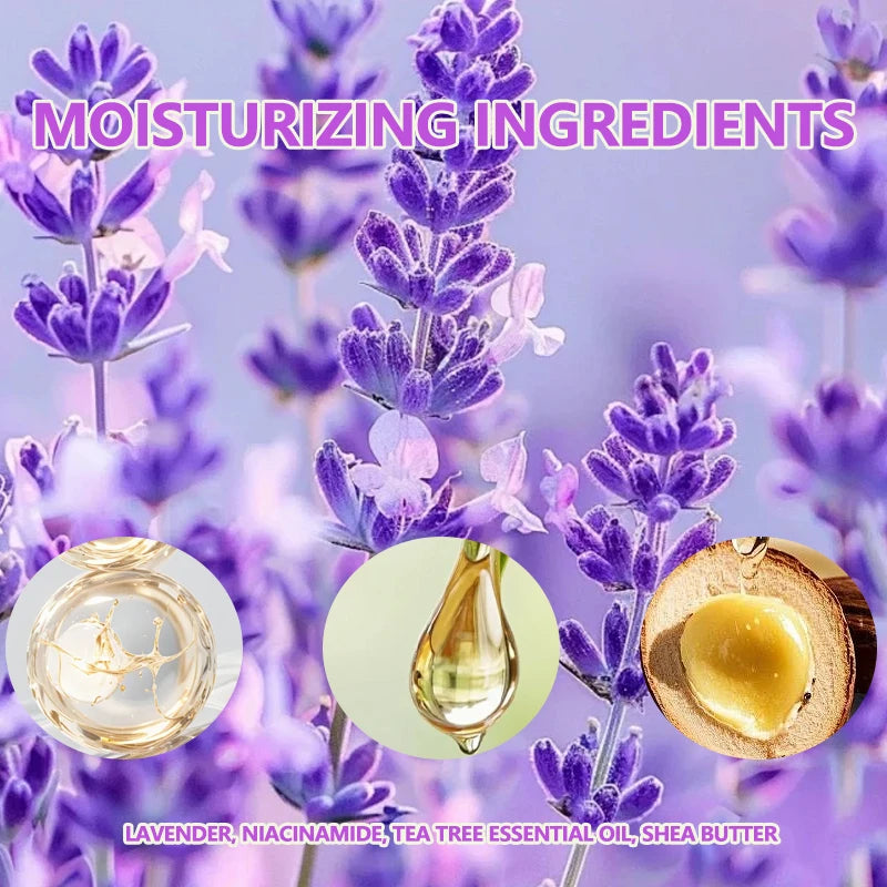 2-Pack Lavender Shea Butter Glycerin Bar Soap – All Skin Types Cleansing Bar Soap QXL