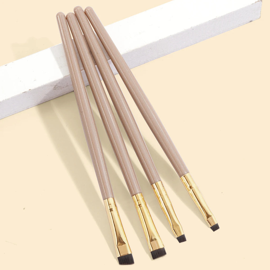 MAANGE 4-Piece Angled Eyebrow & Eyeliner Brush Set Eye Makeup Brush Set QXL