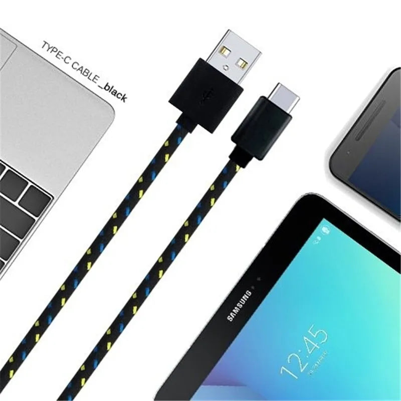 Nylon Braided USB-A to USB-C Cable 2A Fast Charge | 0.5M–3M USB-C Charging Cable QXL