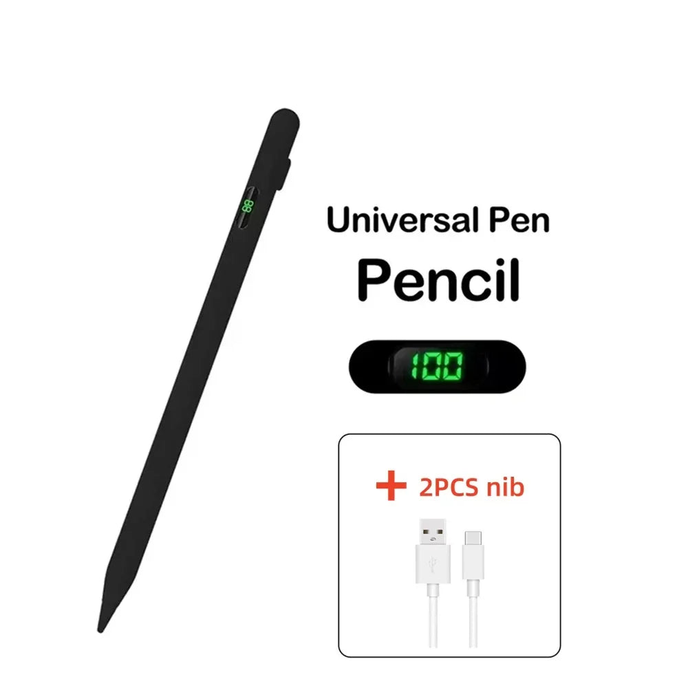 Universal Stylus Pen with Power Display | iPad & Android Capacitive Stylus Pen QXL Black