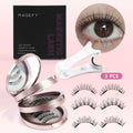 MAGEFY 3-Pair Magnetic Eyelashes Set | Glue-Free & Reusable Magnetic False Lashes QXL 3 Pairs 7-8mm Mix