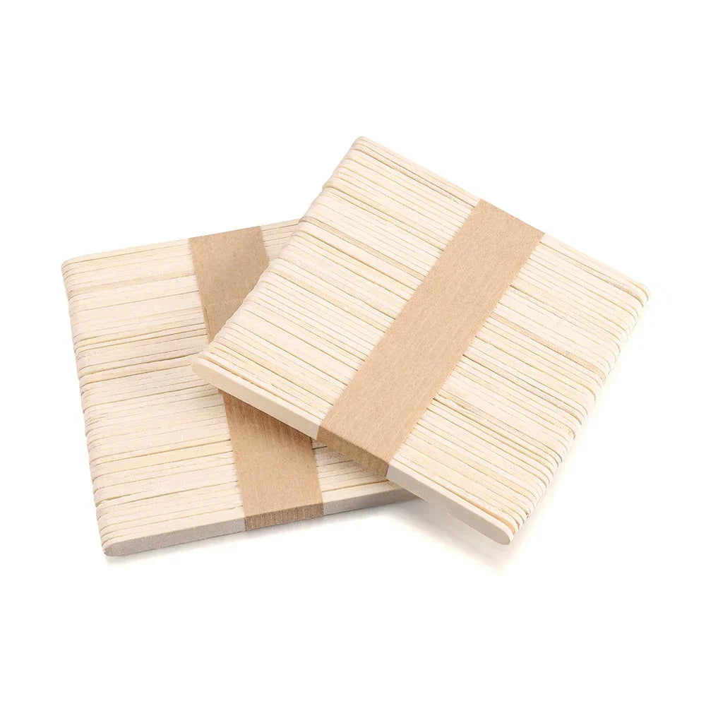 Wood Craft Sticks for Epoxy Resin & DIY Projects | 50/100/150 Pcs Craft Stir Sticks QXL