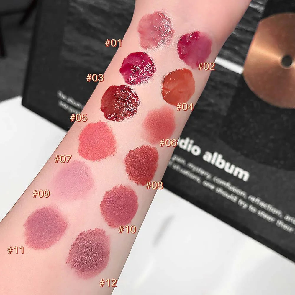 Matte & Glossy Lip Glaze | Velvet Lip Gloss & Mirror Lipstick Lip Glaze Gloss QXL