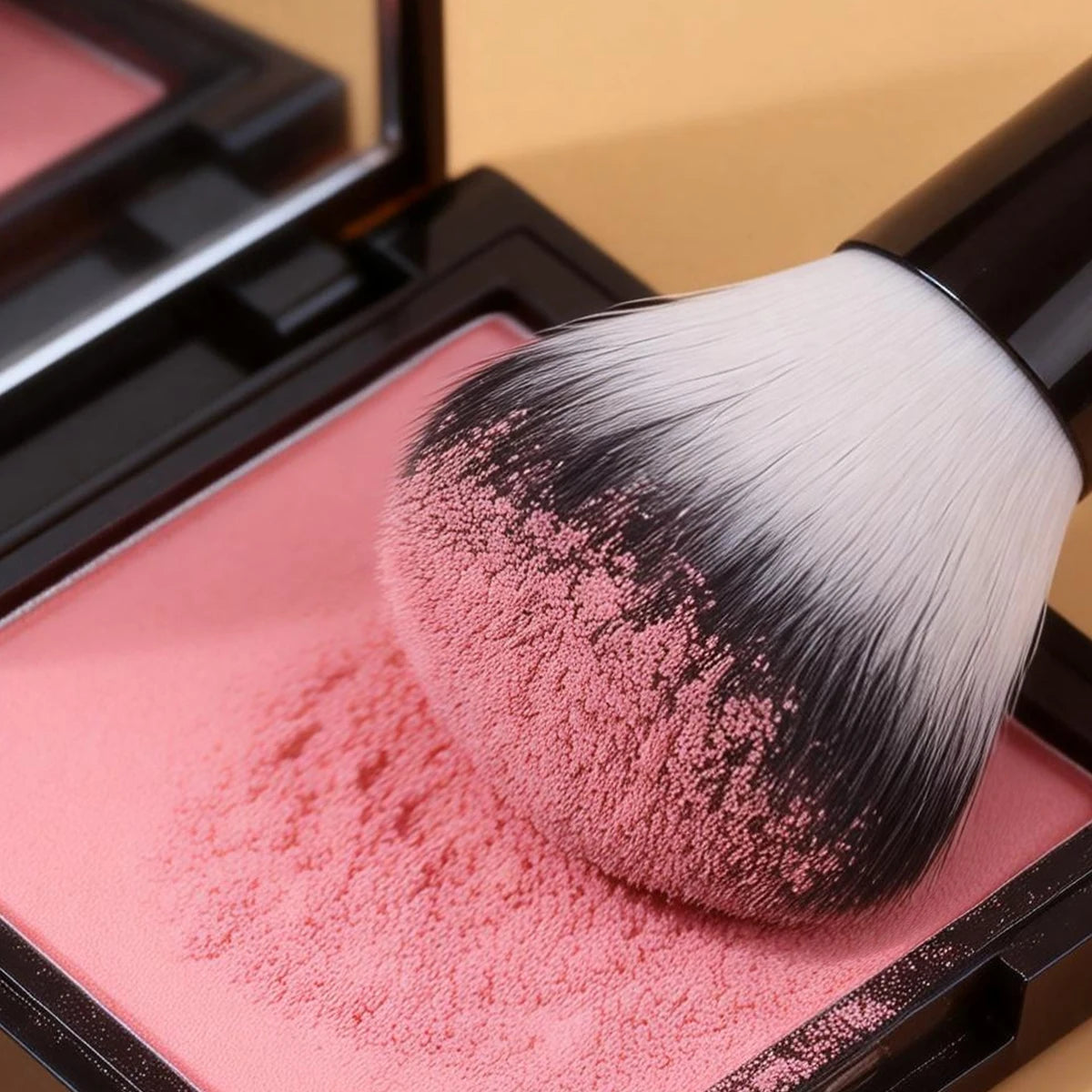 KOSSHOW Mushroom Blush Brush – Fluffy Powder & Contour Makeup Brush QXL