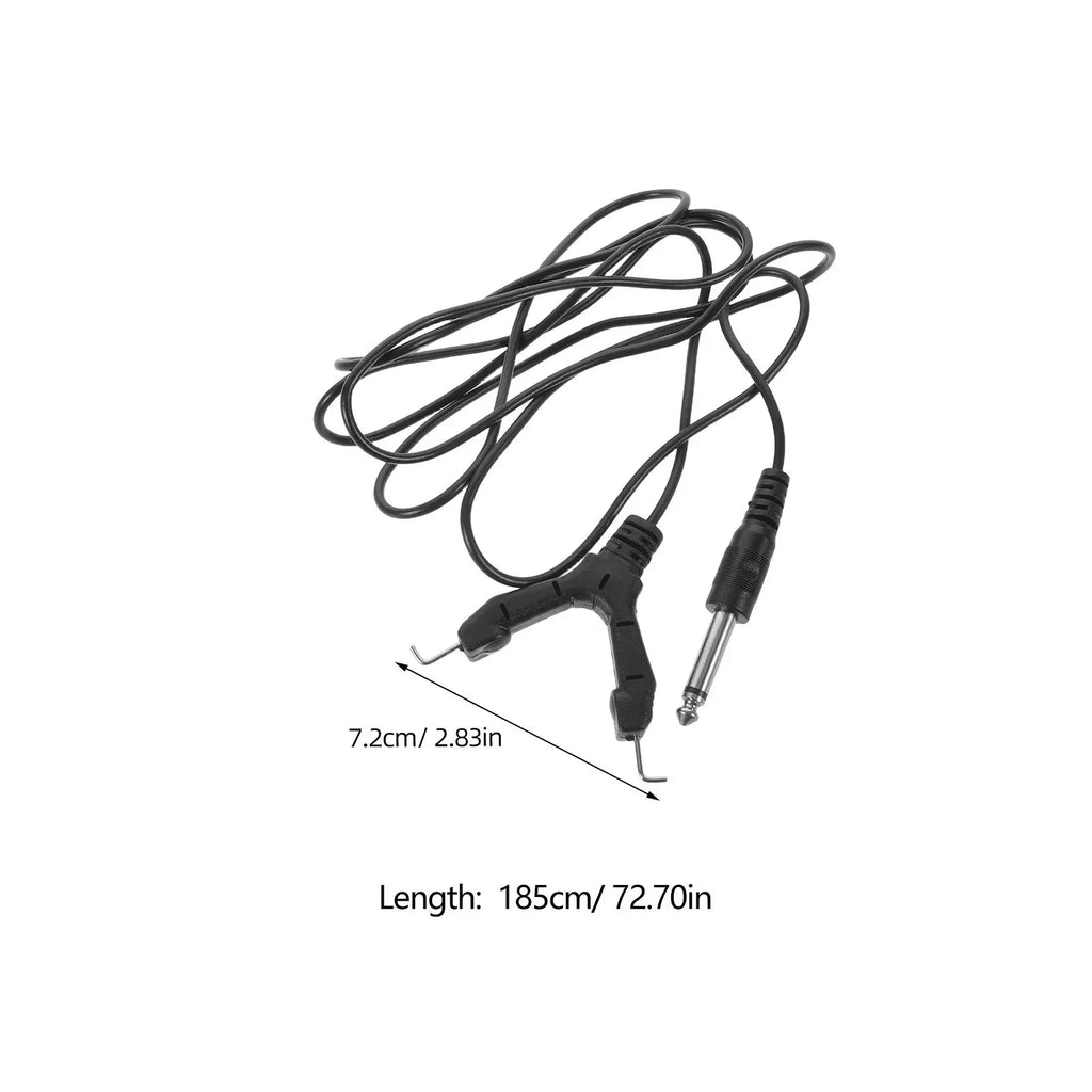 Silicone Tattoo Clip Cord | Long 6.35mm 2-Pin Power Supply Cable Tattoo Clip Cord QXL Grey