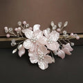 Crystal Pearl Flower Bridal Hairpin | Handmade Wedding Hair Bridal Hair Accessory QXL A3