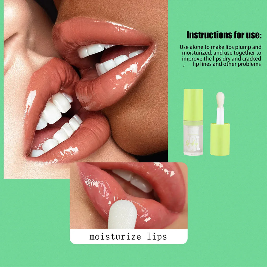 MAXFINE Green Mirror Lip Gloss – Plumping & Moisturizing Lip Gloss QXL