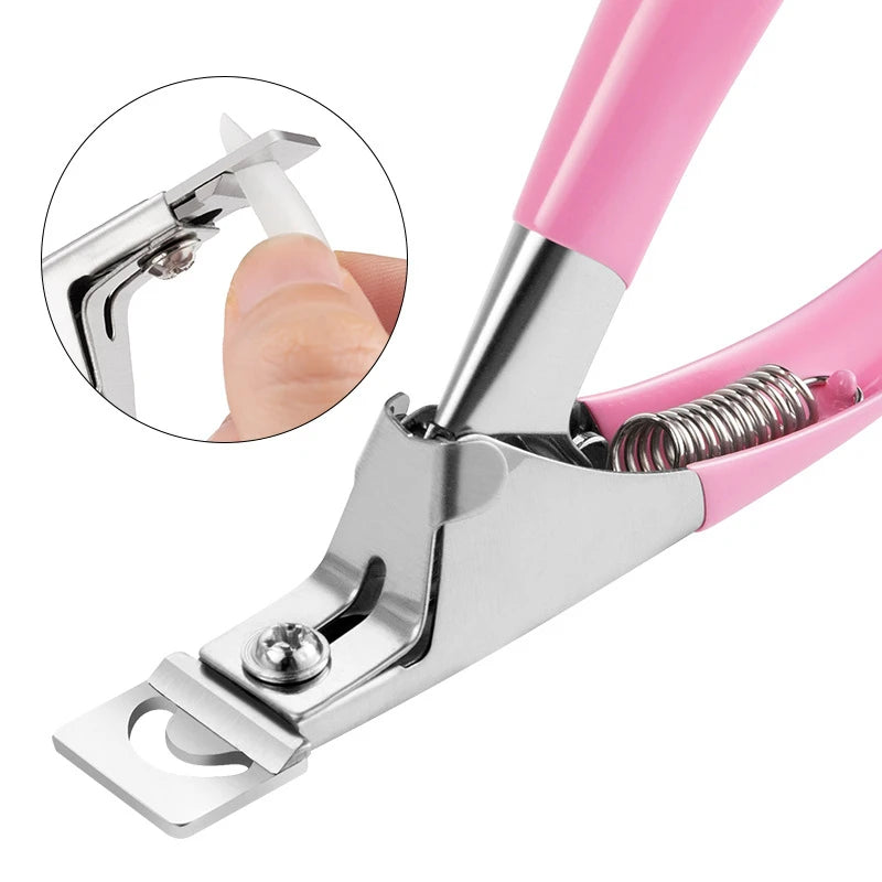 U-Type Stainless Steel Fake Nail Clipper & Acrylic Trimmer Nail Clipper Trimmer QXL