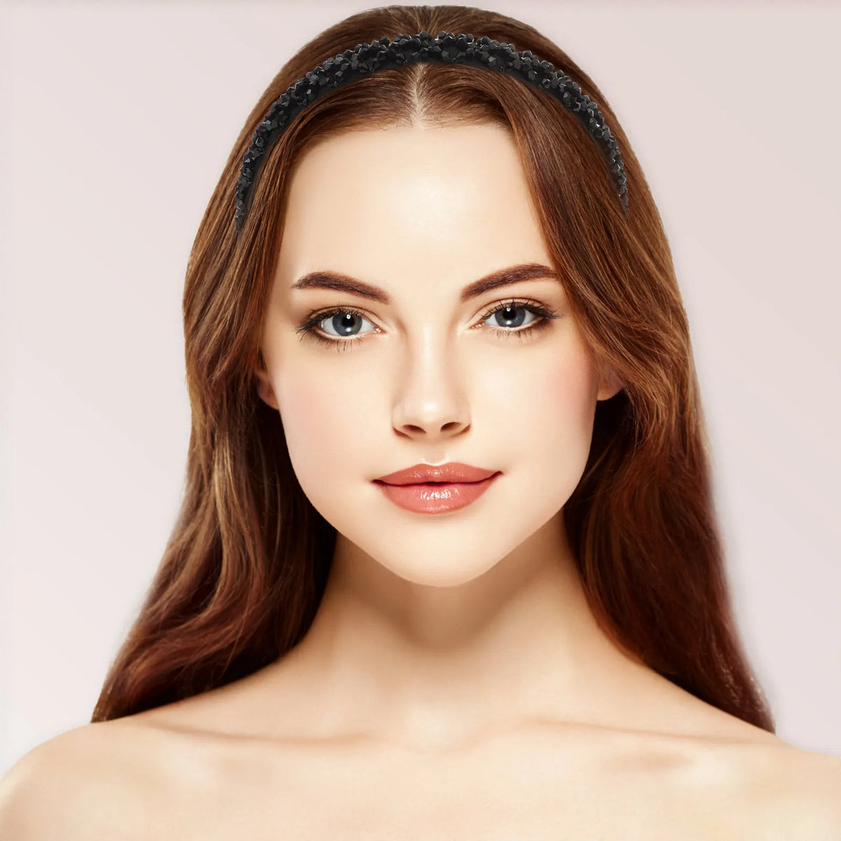 Crystal Bead Headband for Women | Elegant Lightweight Hairband Crystal Hair Headband QXL