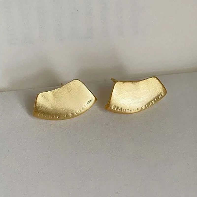 Brushed Hoop Earrings for Women & Men | Party Jewelry Gift Hoop Earrings QXL Gold