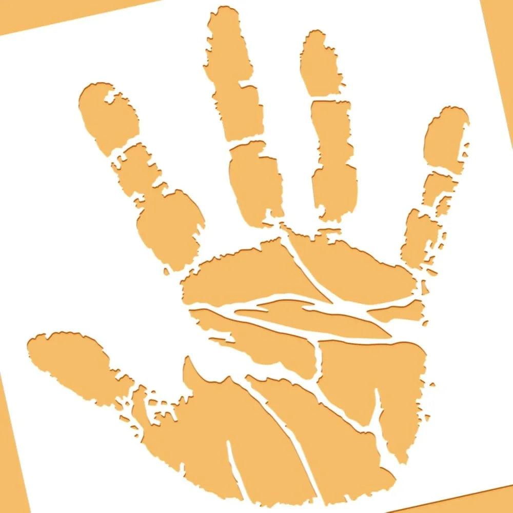 12x12 Handprint Painting Stencil | Reusable PET Craft Template Craft Painting Stencil QXL