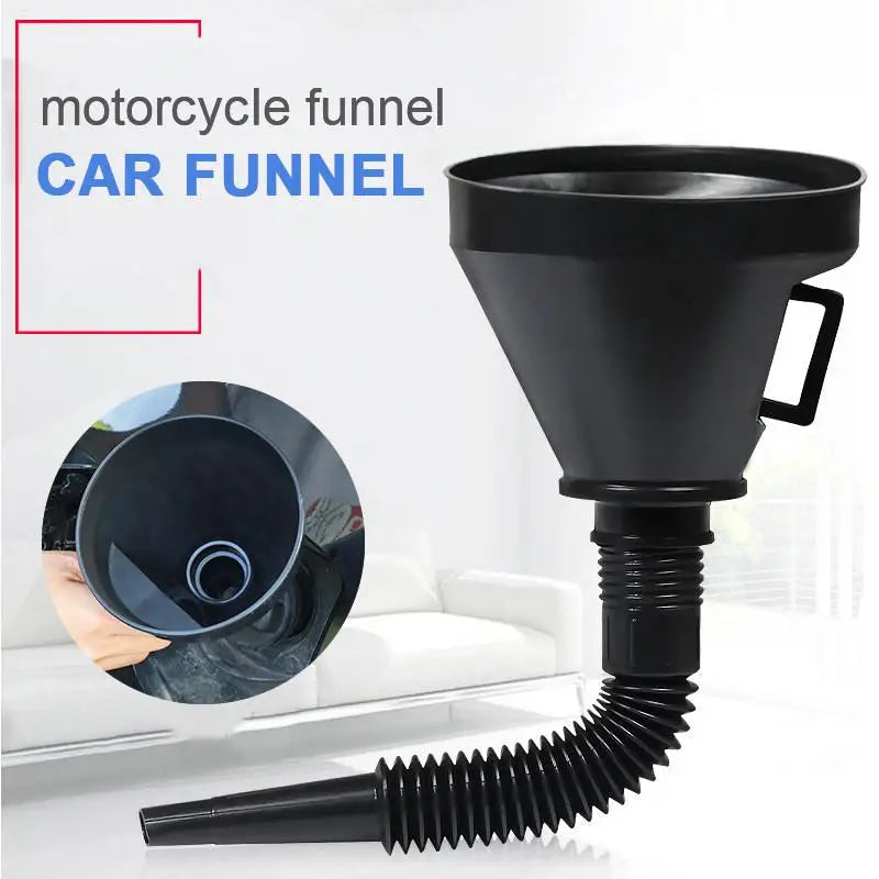 Universal Oil Funnel Set with Filter & Flexible Extension Nozzle Automotive Funnel Set QXL