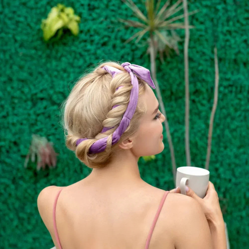 Heatless Curling Rod Headband | Soft Foam Overnight Hair Roller Heatless Hair Curler QXL