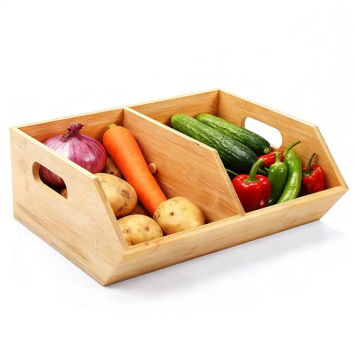 Stackable Wooden Pantry Storage Bins | Kitchen Organizer Pantry Storage Bin QXL