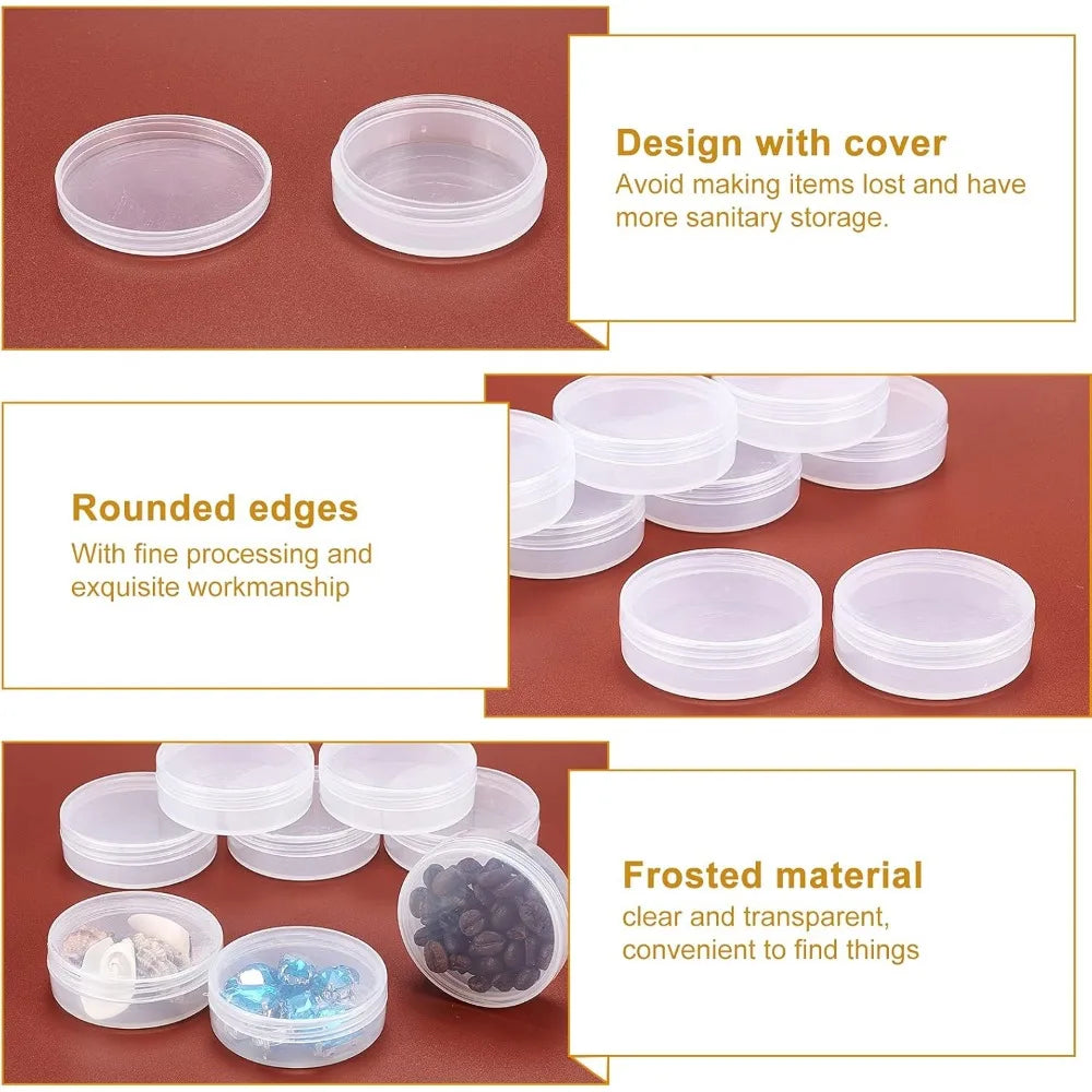 20-Pack Clear Screw-Lid Mini Containers | Beads & Jewelry Mini Storage Containers QXL