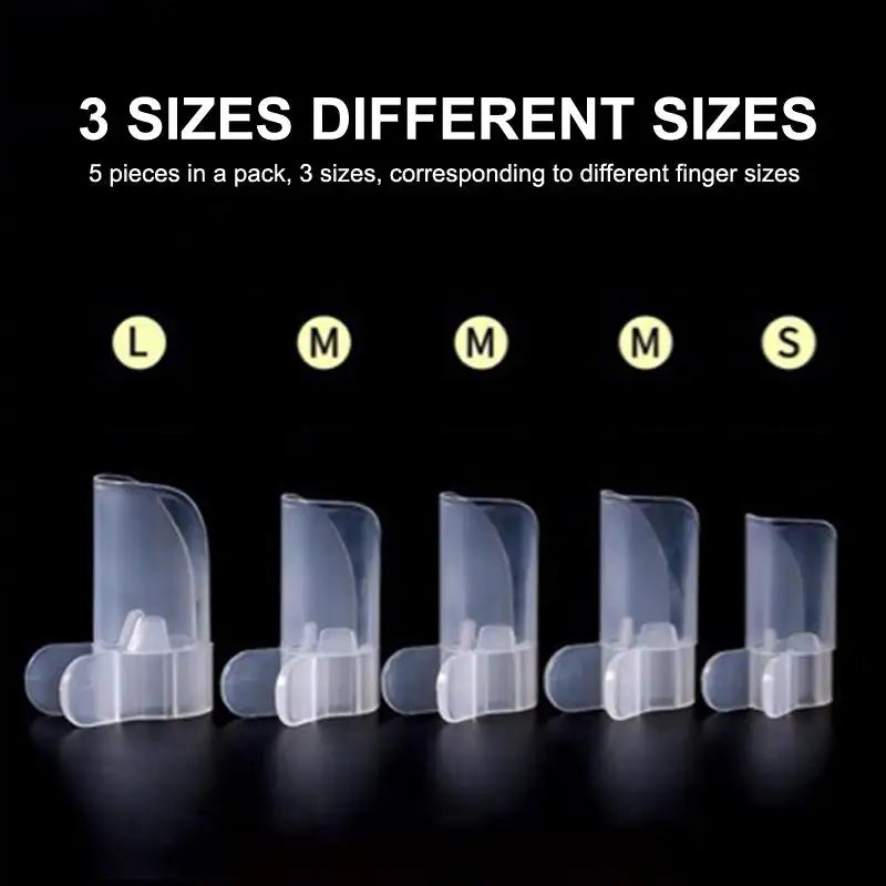 5-Pack Transparent Nail Protective Covers | Anti-Scratch Reusable Nail Protective Cover QXL