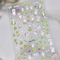 5D Retro Nail Stickers | Gem, Gold & Star Self-Adhesive Decals Nail Art Stickers QXL to5742