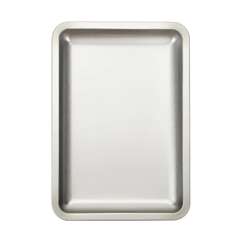 Square Stainless Steel Nail Art & Cosmetic Tool Tray Nail Art Tool Tray QXL Silver