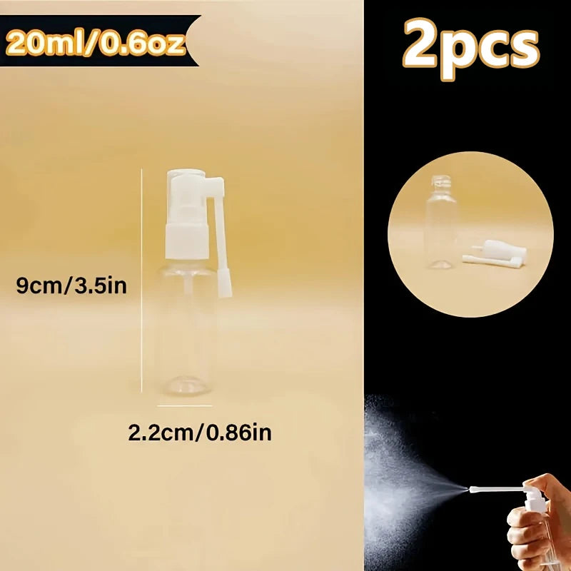 2-Pack Refillable Nasal Spray Bottles – Rotatable Nozzle Atomizer Refillable Spray Bottle QXL