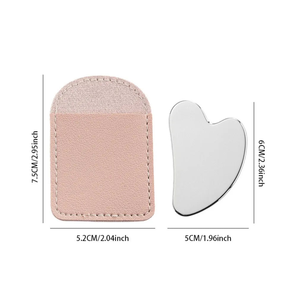 Heart-Shape Stainless Steel Gua Sha Scraper – Face & Body Gua Sha Scraper QXL Love Heart-Thick