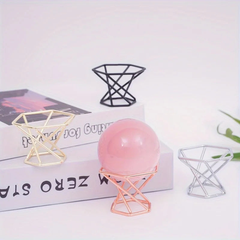 4-Pack Geometric Crystal Ball Display Bases | Sphere Stand Sphere Display Stand QXL