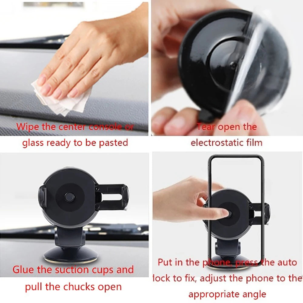 Flexible Long Arm Car Phone Holder | Windshield & Dash Mount Car Phone Mount QXL
